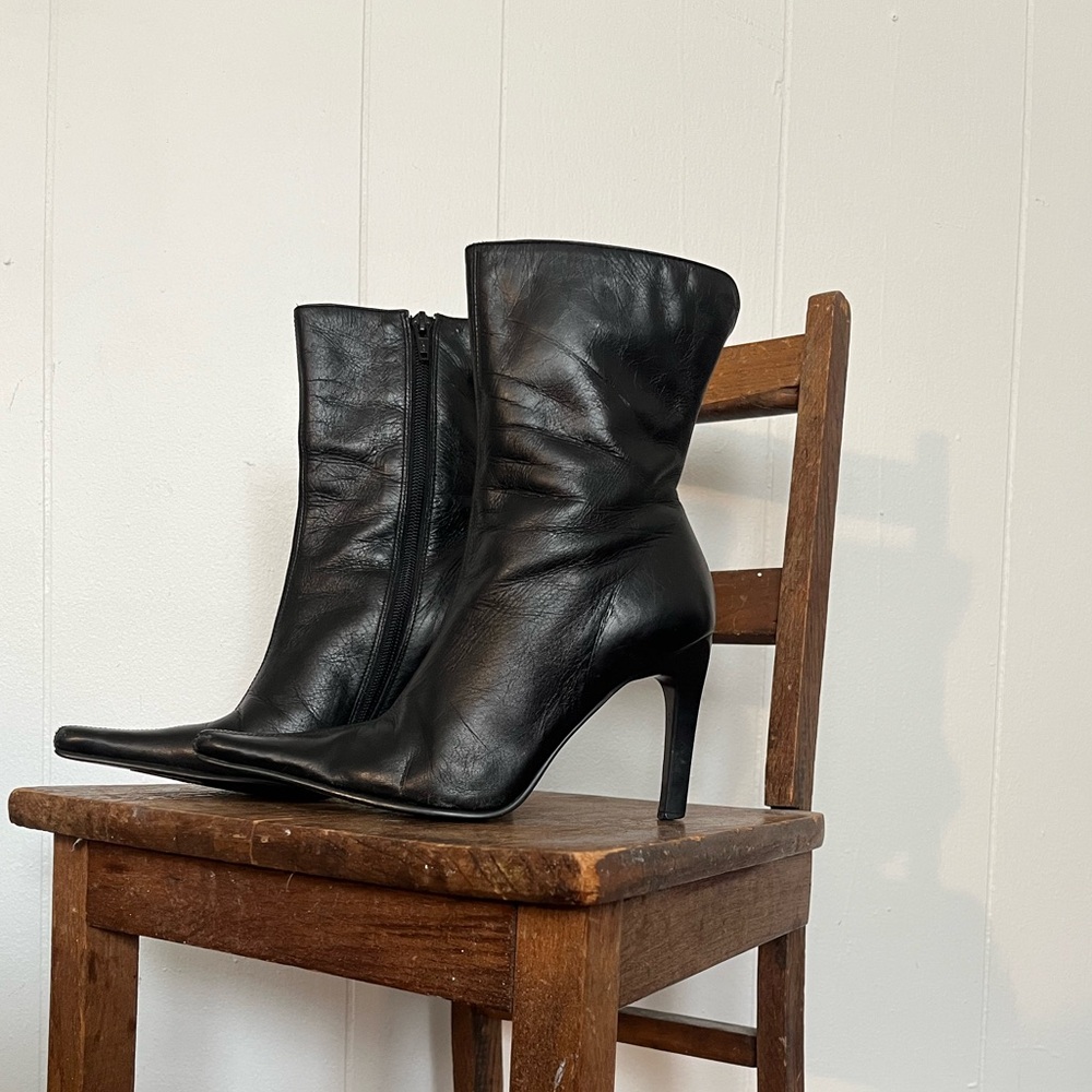 Black Heeled Ankle Boots